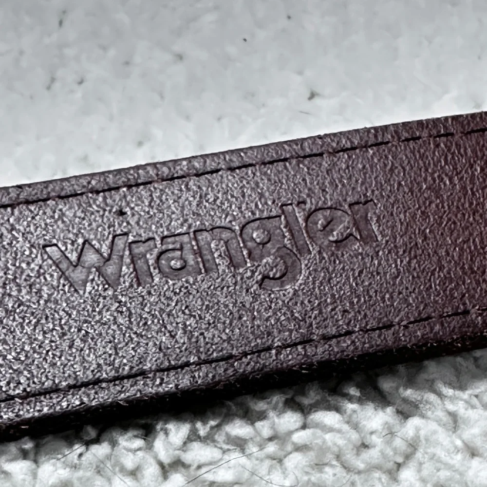 Wrangler Rugged Thick Genuine Top Stitched Leather Cowboy Western Belt  XL 46 48